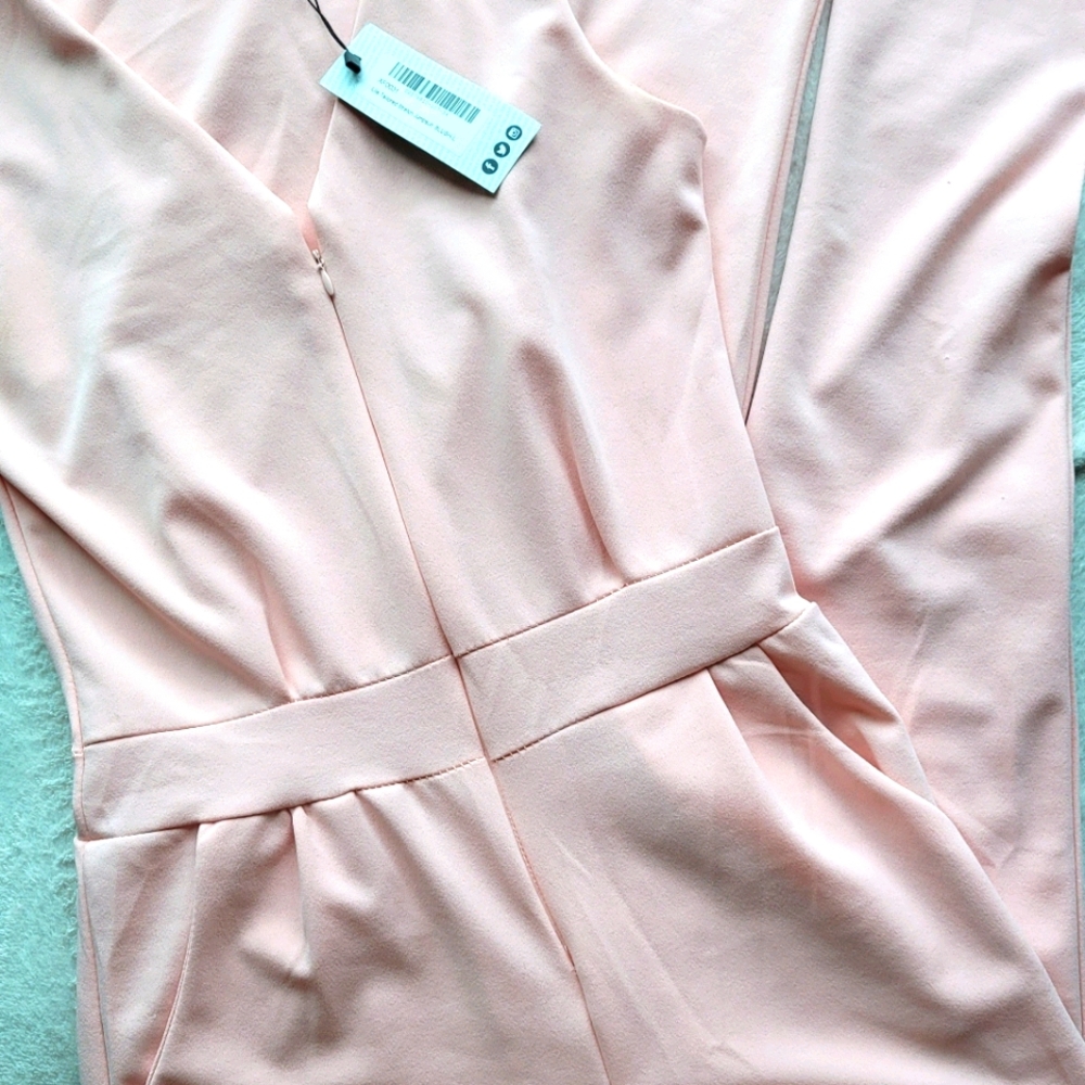 Stretchy Pale Pink Jumpsuit